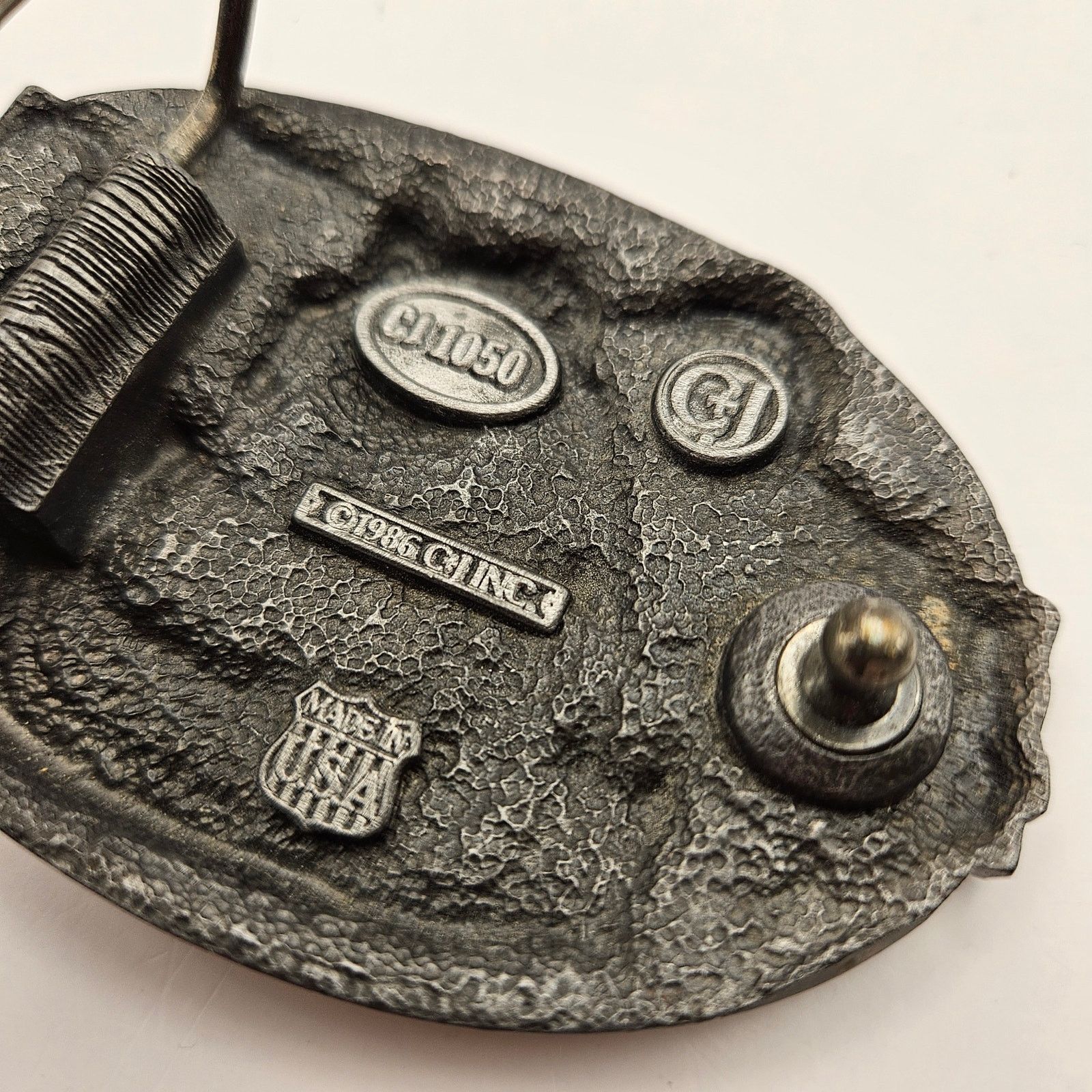 Other VINTAGE 1986 TRAIN LOCOMOTIVE RAILROAD BUCKLE MADE IN USA Size ONE SIZE - 4 Thumbnail