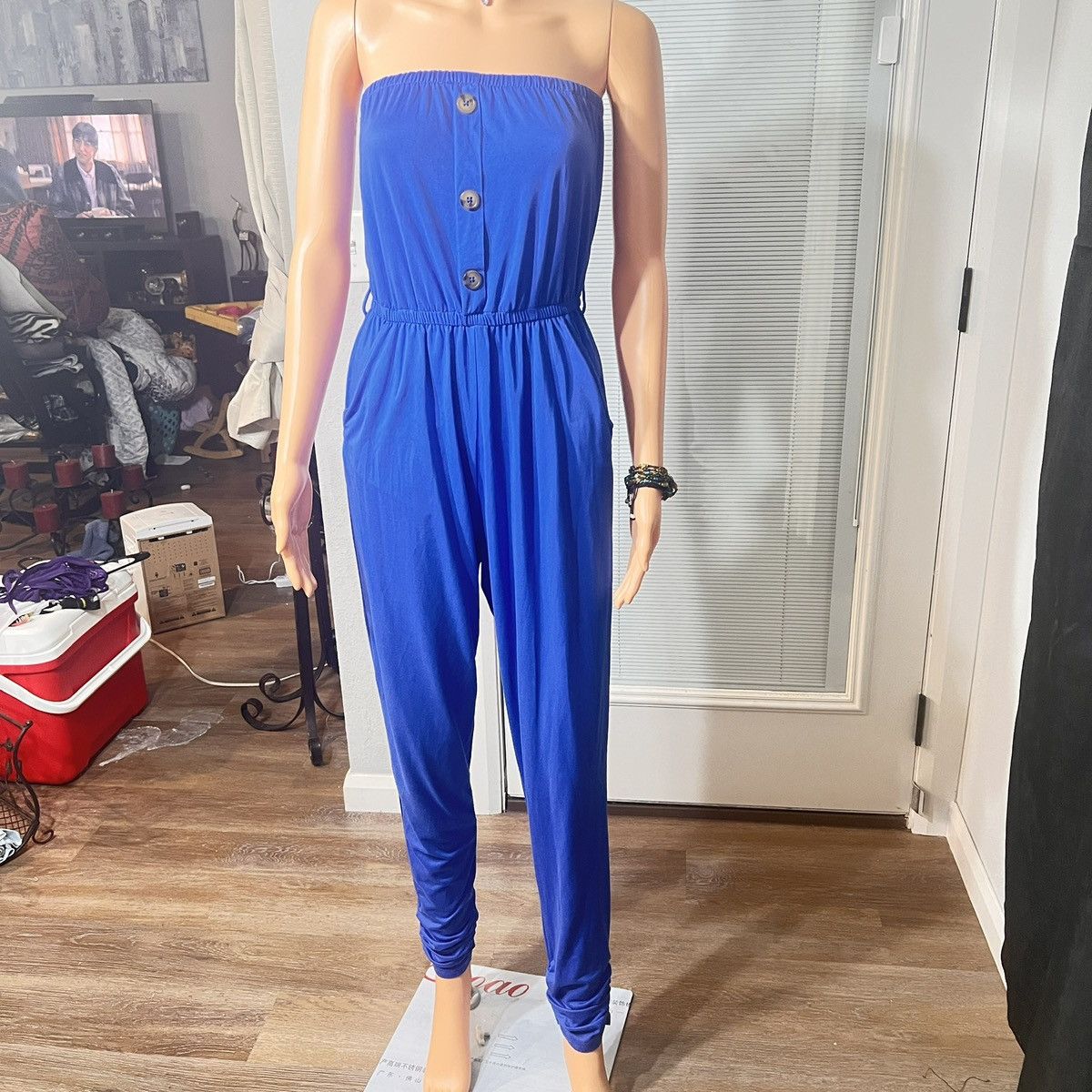 Other NWT Love Women's Blue Jumpsuit Size Small Size M / US 6-8 / IT 42-44 - 1 Thumbnail