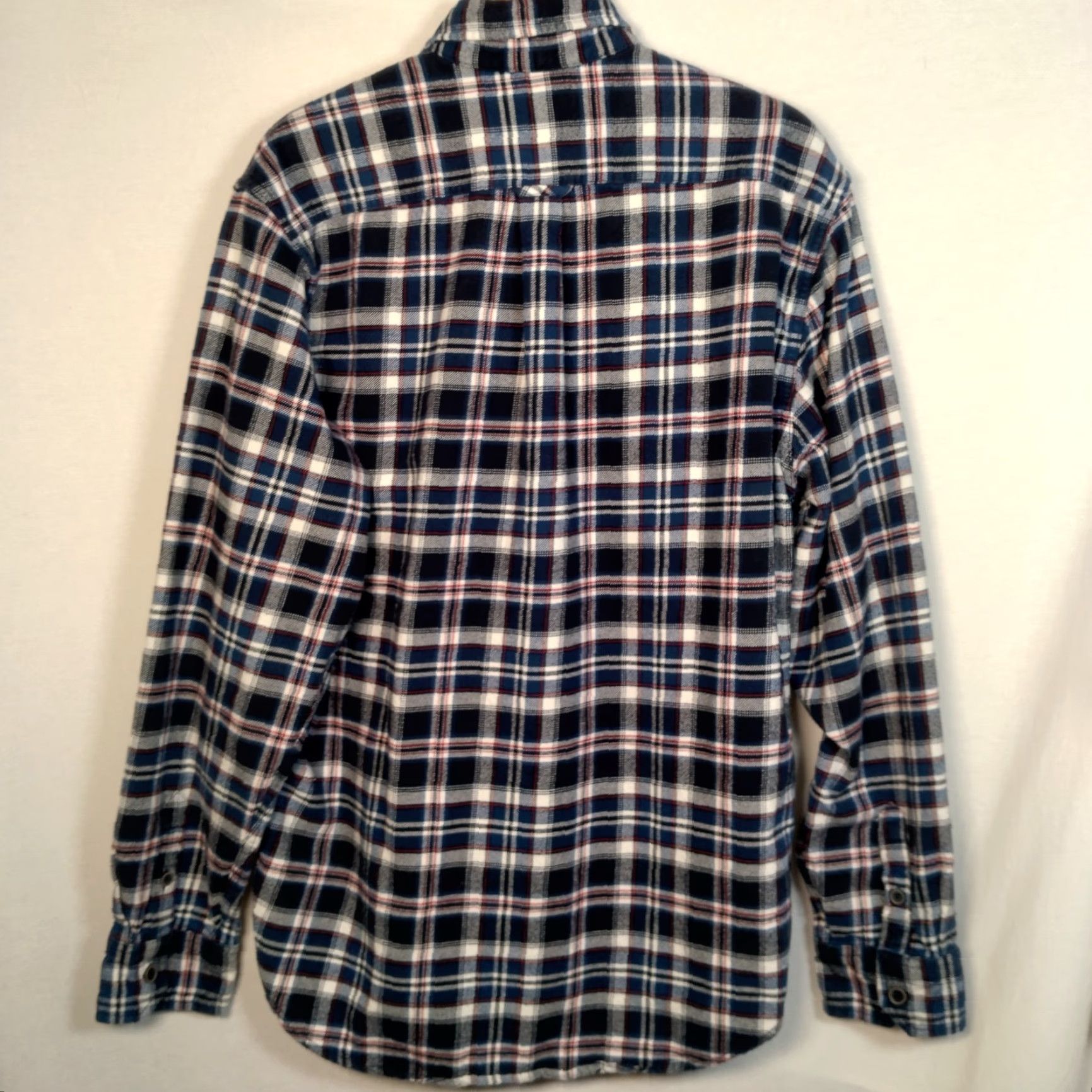 Vintage VINTAGE JAC HS Flannel Shirt LT Large Tall Blue Plaid Heavyweight Cotton Tartan Workwear Mens Large Tall Blue Plaid 1970s 80s Outdoorsy Work Shirt Size US L / EU 52-54 / 3 - 3 Thumbnail