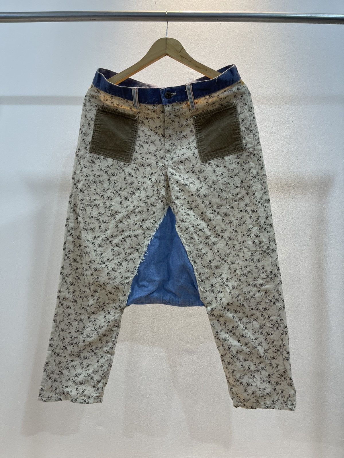 Kapital Kapital Floral Sarouel Pants Denim,All Over Pattern Size US 33 - 1 Thumbnail