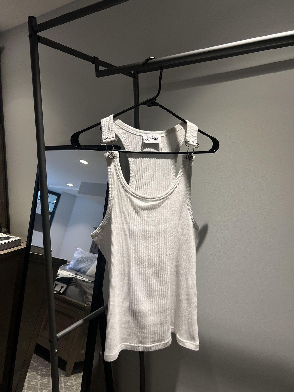 Jean Paul Gaultier JEAN PAUL GAULTIER “RIBBED TANK TOP” WITH OVERALL BUCKLES Size US L / EU 52-54 / 3 - 1 Thumbnail