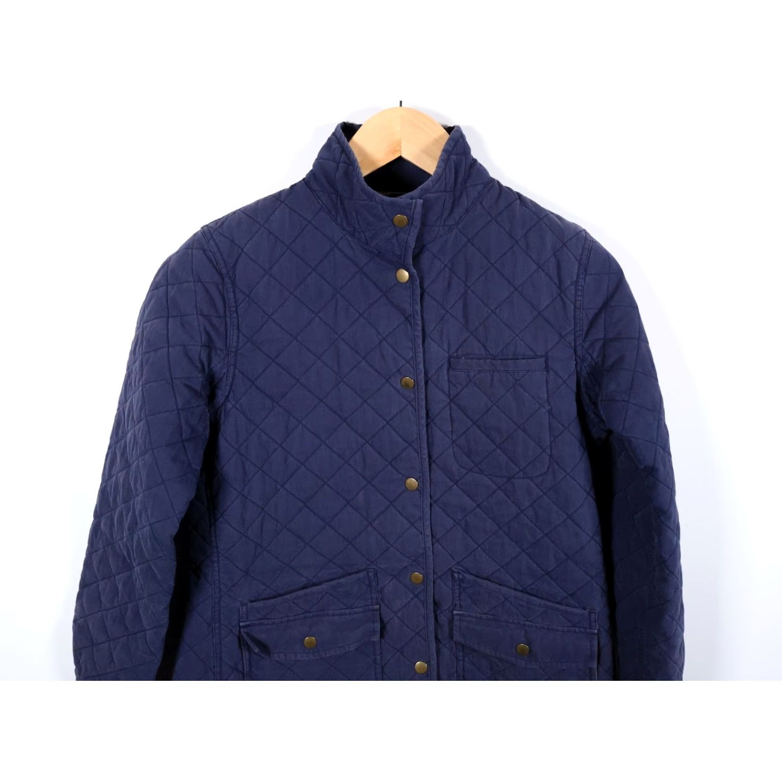Vintage Duluth Quilted Jacket Women Medium Dark Blue Cotton Snap Button Insulated Size M / US 6-8 / IT 42-44 - 5 Thumbnail