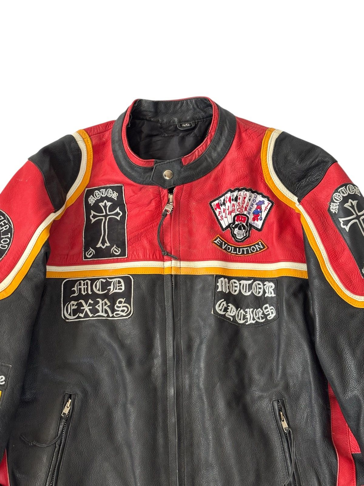 Vintage Vintage Motor Evolution Racing leather jacket Size US XXL / EU 58 / 5 - 4 Thumbnail