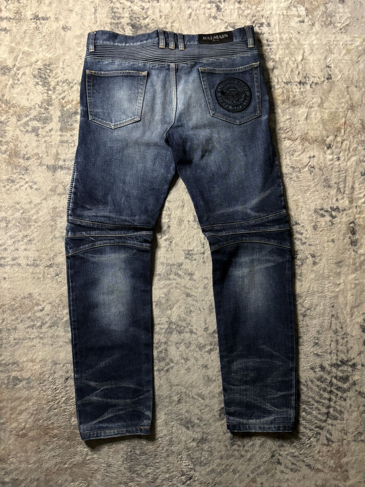 Balmain Balmain Selvedge Moto Biker Denim Size US 30 / EU 46 - 2 Thumbnail