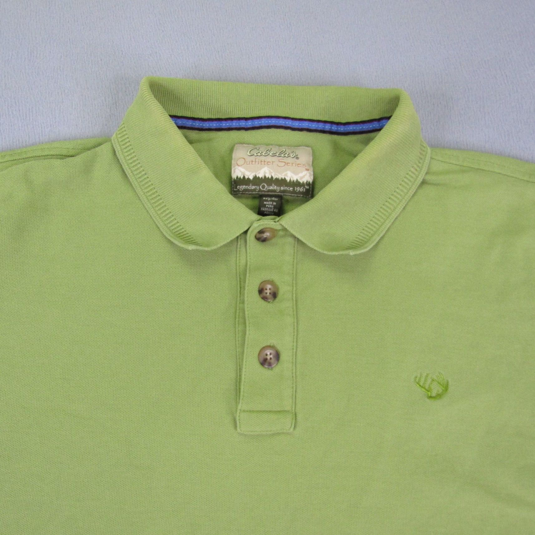 Vintage VINTAGE Cabela's Polo Shirt Mens Large Casual Outdoors Golf Hiking Travel Sports Green 90s Size US L / EU 52-54 / 3 - 2 Thumbnail