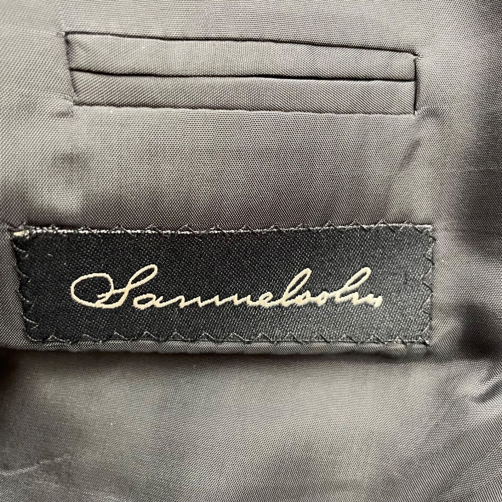 Samuelsohn Samuelsohn Men’s Flannel Wool 2-Button Suit Charcoal Gray • Size 42R - 6 Thumbnail