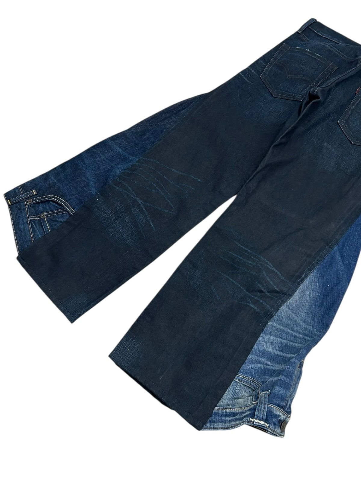 Levi's Y2k Levis Rework Upcycled Wide Leg Jeans Size US 29 - 9 Thumbnail