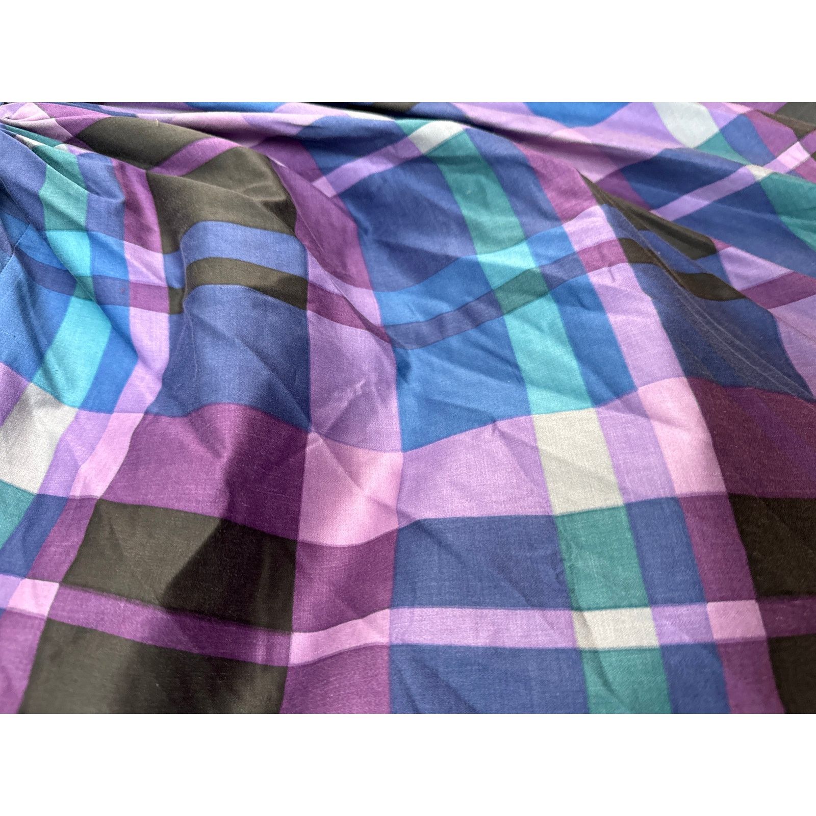 Vintage Vtg 50's circle plaid skirt Modern Jr by Gale & Gale TABIT Size 22" - 3 Thumbnail