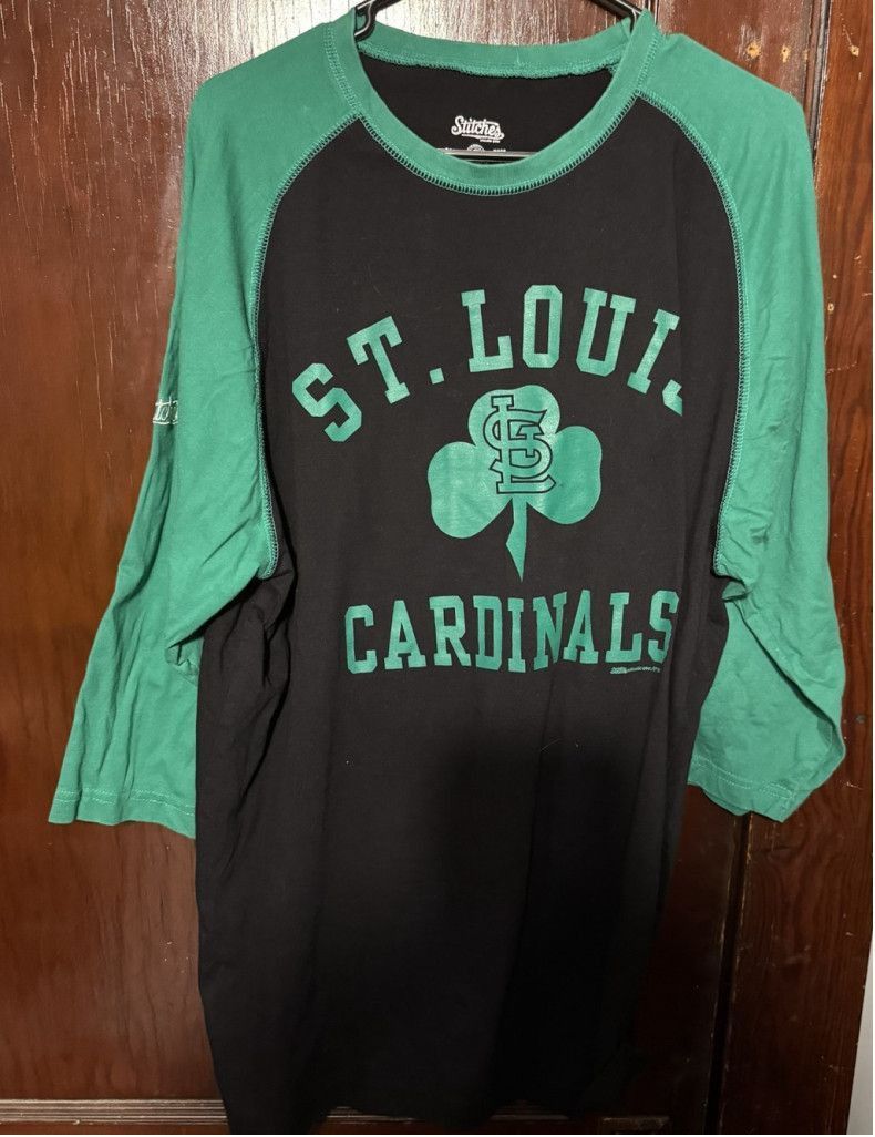 Taylor Stitch St. Louis Cardinals St. Pats Stitches T-Shirt Size XL Black Size US XL / EU 56 / 4 - 1 Thumbnail