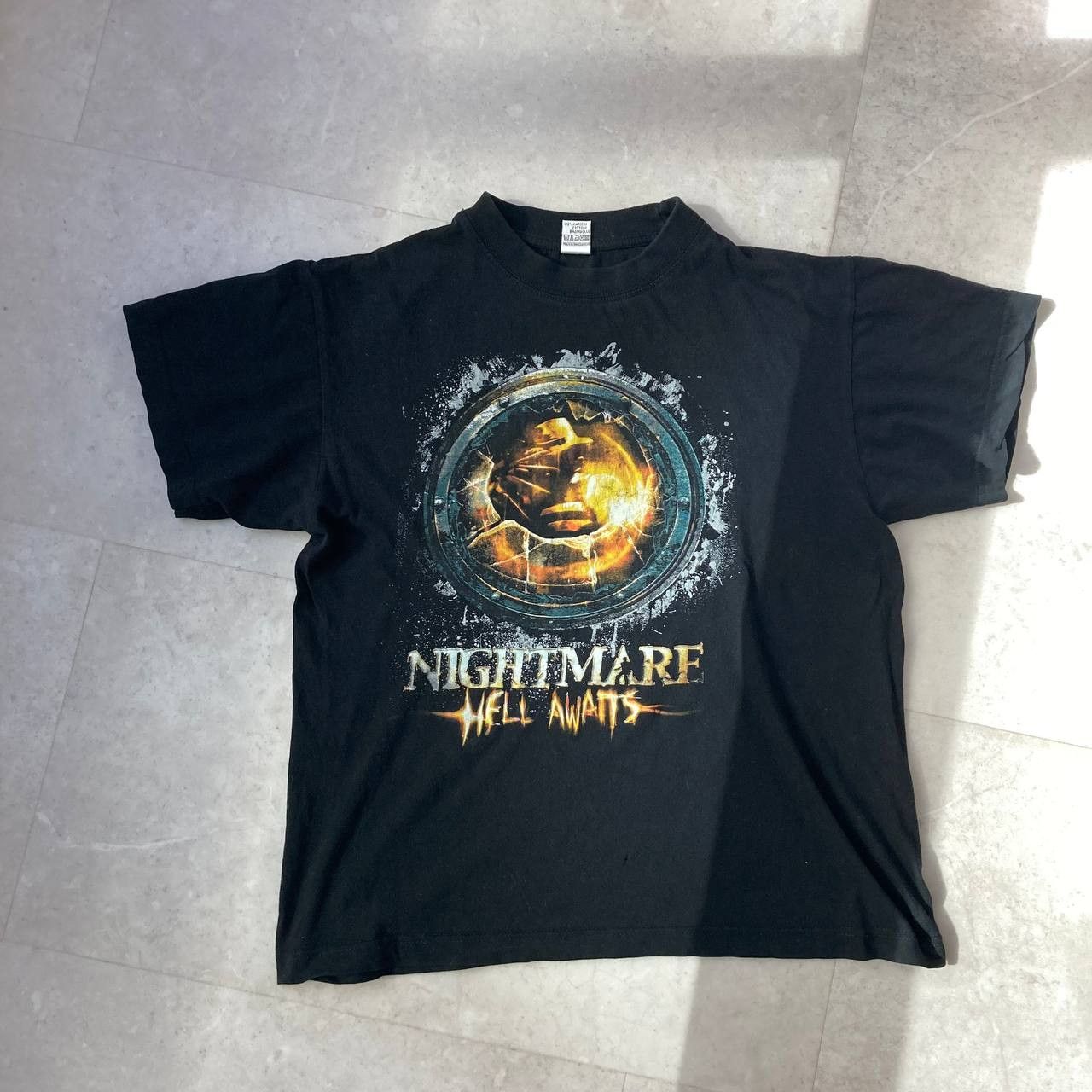 Rap Tees Nightmare Hell Awaits Rotterdam Records Hardcore Gabber Tee Size US S / EU 44-46 / 1 - 1 Thumbnail