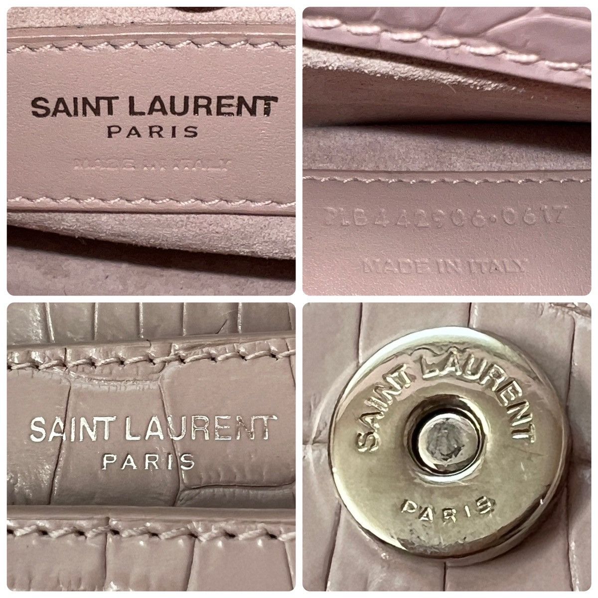 Yves Saint Laurent YSL Yves Saint Laurent Crocodile Sunset Shoulder Bag Purse Size ONE SIZE - 11 Thumbnail