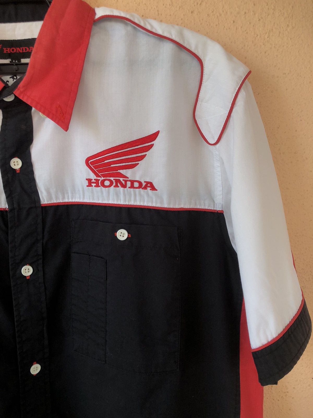 Honda × Japanese Brand × Vintage Vintage Honda Racing Button Up Shirt Size US L / EU 52-54 / 3 - 4 Thumbnail