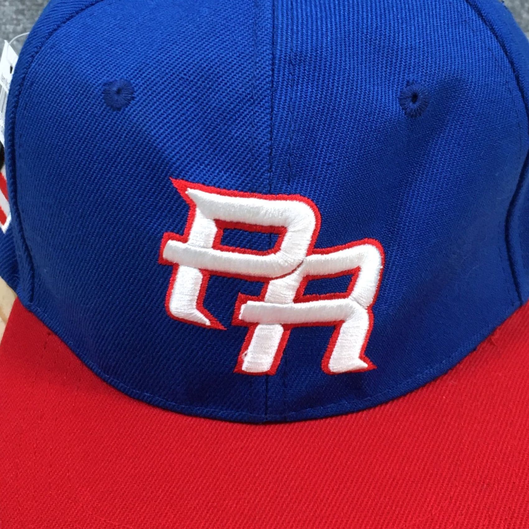 Vintage Everbright Puerto Rico Snapback Hat Blue OS Flat Brim Embroidered Logo Unisex Men Size ONE SIZE - 3 Thumbnail