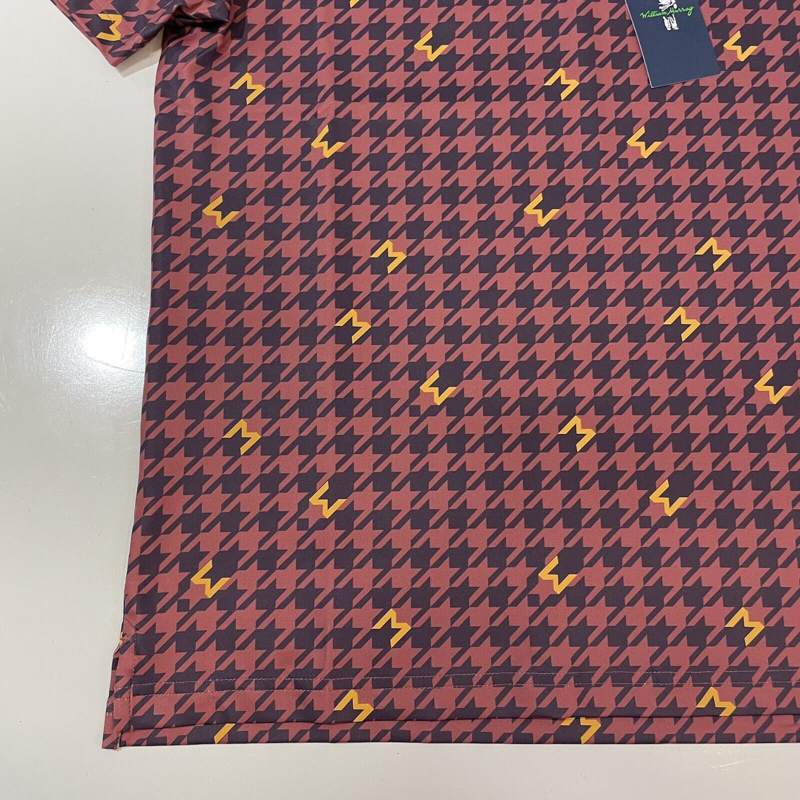 Polo Ralph Lauren NEW William Murray Golf Polo Shirt Mens Medium Houndstooth Size US M / EU 48-50 / 2 - 2 Thumbnail