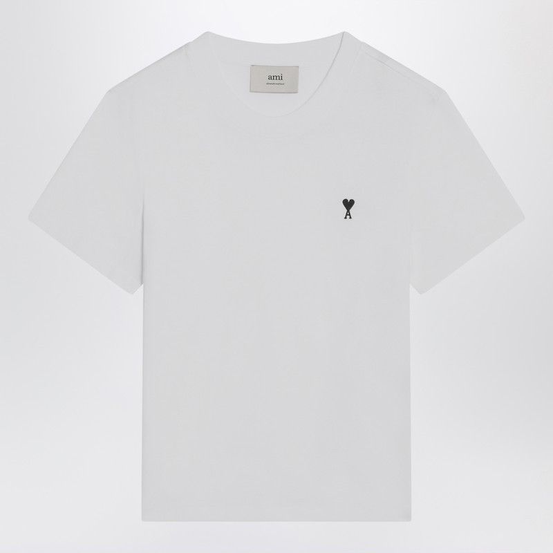 Ami Paris T-Shirt Ami De Coeur White In Cotton