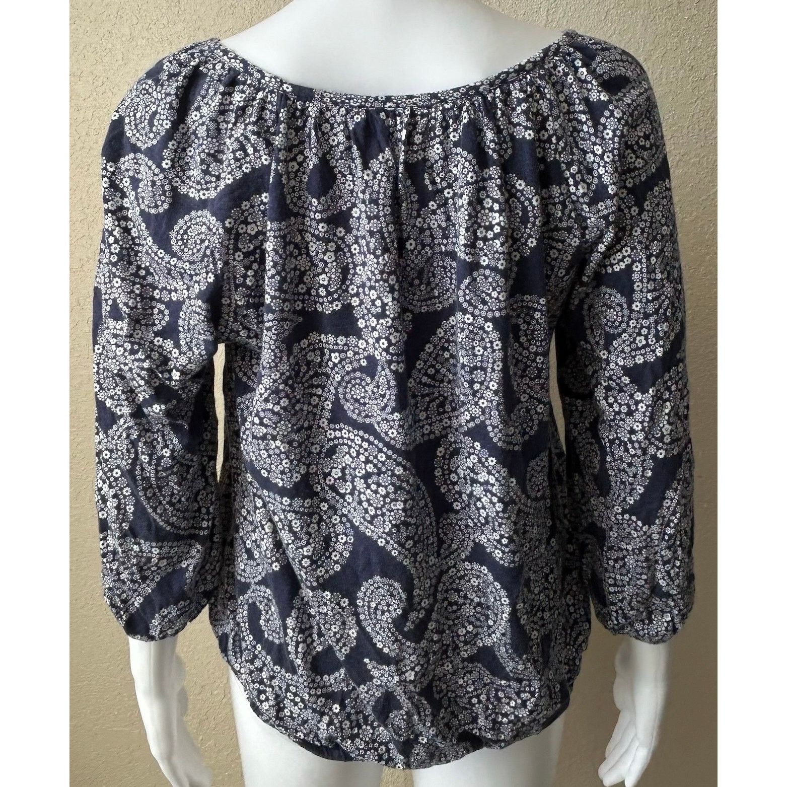 Other Michael Kors | Boho Floral Long Balloon Sleeve Top | Medium Size M / US 6-8 / IT 42-44 - 2 Thumbnail