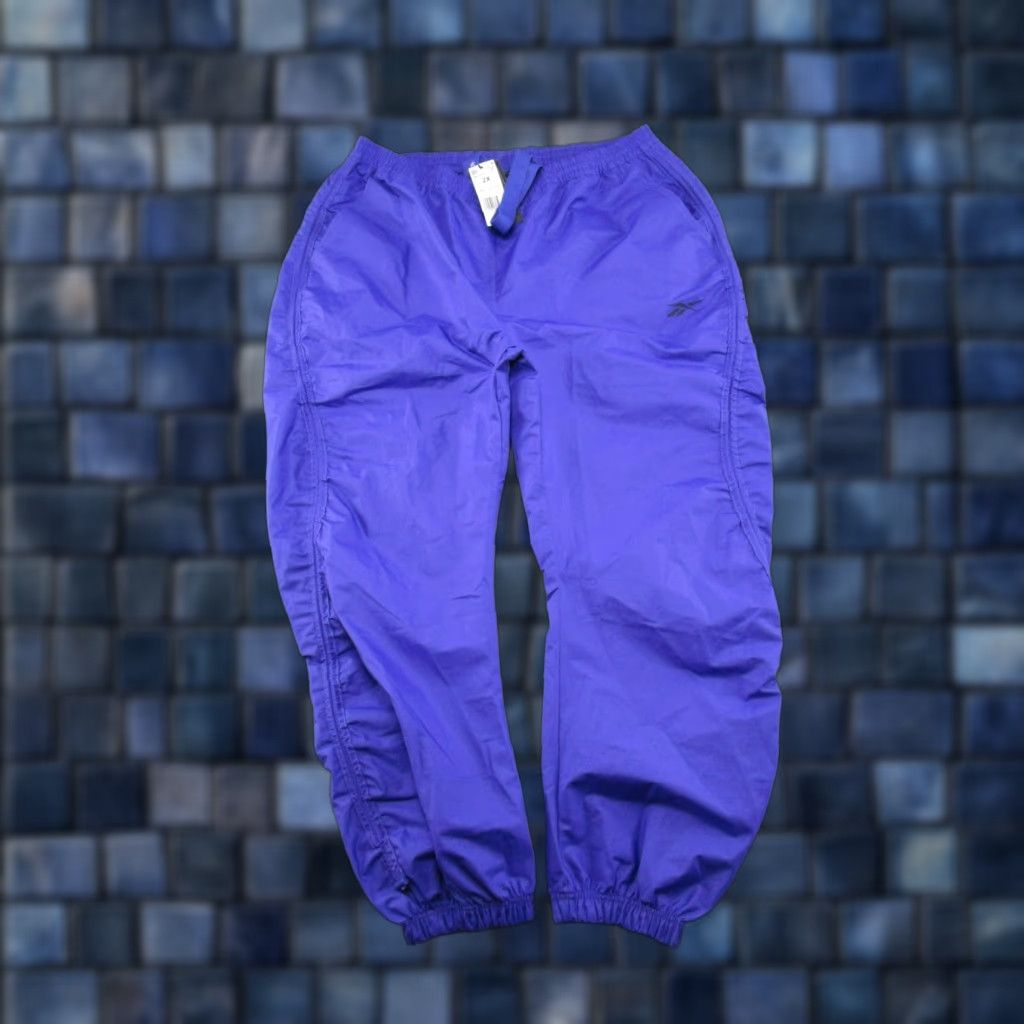 Reebok Reebok Jogger Pants Women's 2XL Plus Size Ruched-Leg Pull-On Woven New Purple Polyester Size 40" / US 18 - 1 Thumbnail