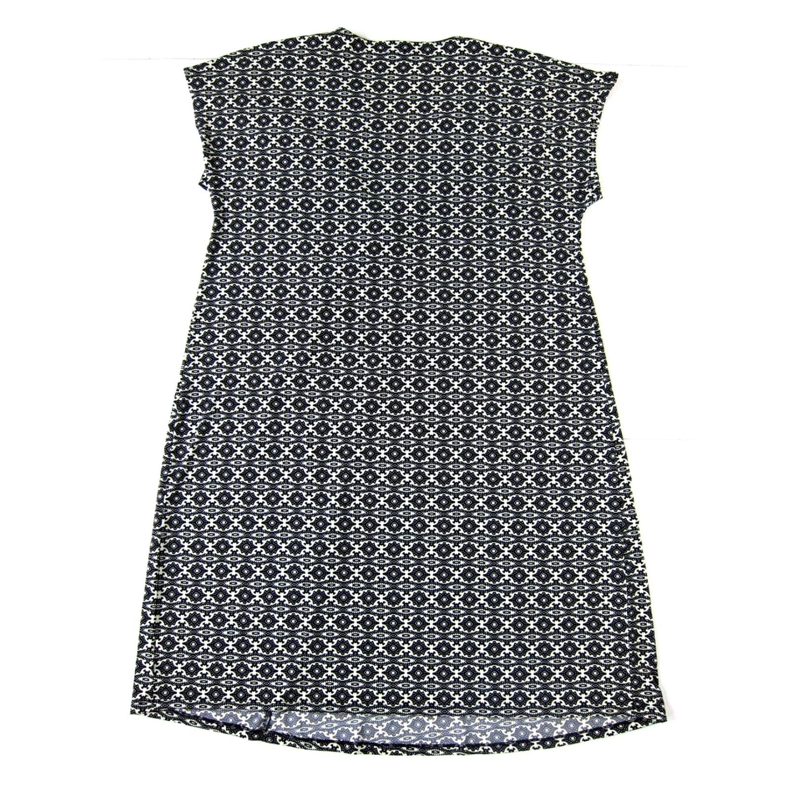 Vintage VINTAGE Lane Bryant Black White Paisley Geometric Stretch Cap Sleeve Tunic Dress 18/20 Size XXL / US 16-18 / IT 52-54 - 2 Thumbnail