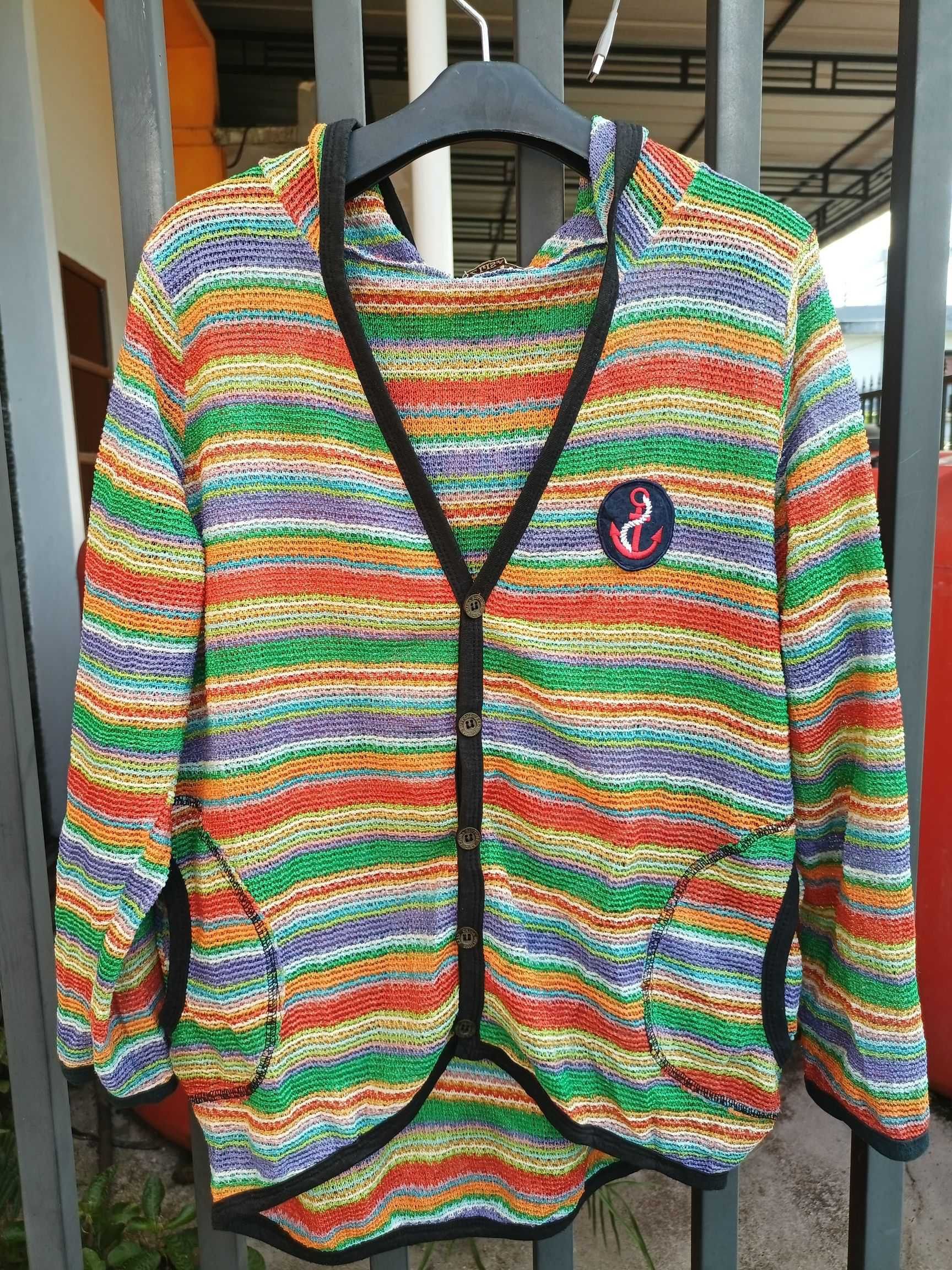 Japanese Brand LIZLIZA Mesh Net Cardigan Hoodie Size US L / EU 52-54 / 3 - 10 Thumbnail
