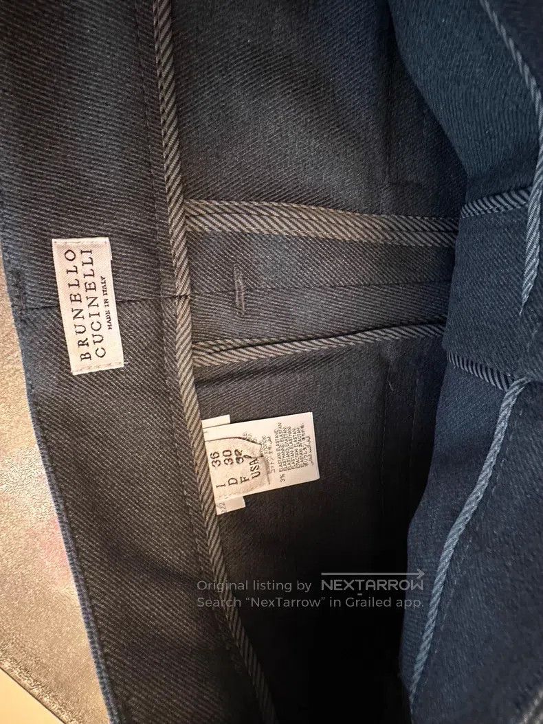 Brunello Cucinelli Brunello Cucinelli Slim-fit smoky gray trousers Size 24" / US 00 / IT 34 - 4 Thumbnail