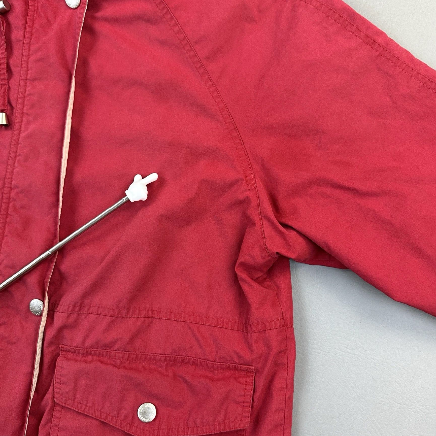 London Fog VINTAGE London Fog Jacket Women's Small Red Full Zip Removable Hood Rain Coat Size S / US 4 / IT 40 - 7 Thumbnail