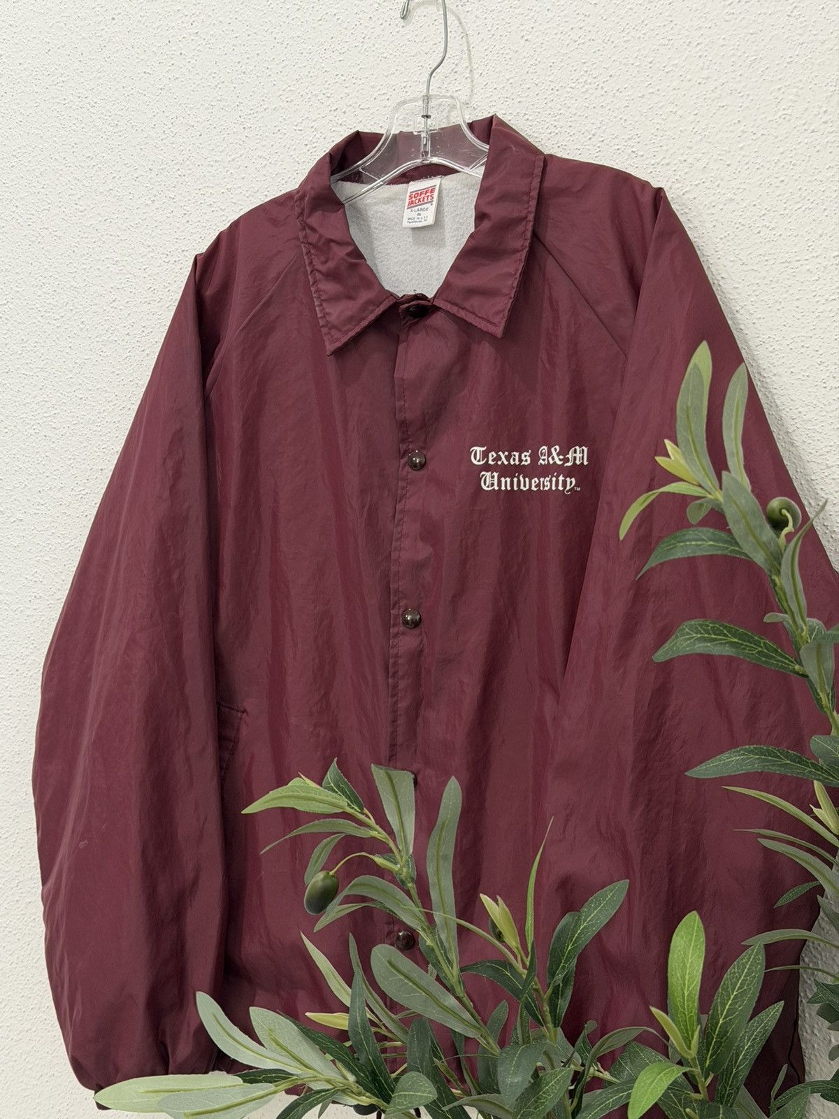 Soffe Vintage 80s Texas A&M University Coach Jacket Size 46/XL USA Size US XL / EU 56 / 4 - 3 Thumbnail