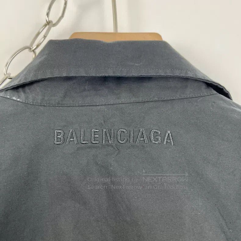 Balenciaga Balenciaga Irregular Embroidery Logo Black Shirt Size XS / US 0-2 / IT 36-38 - 6 Thumbnail