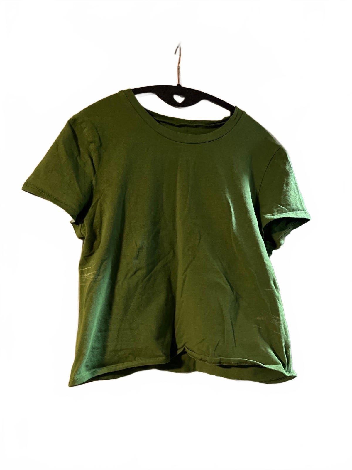 Abercrombie & Fitch Stylish Green Tee - Abercrombie & Fitch Essentials Size L / US 10 / IT 46 - 1 Thumbnail