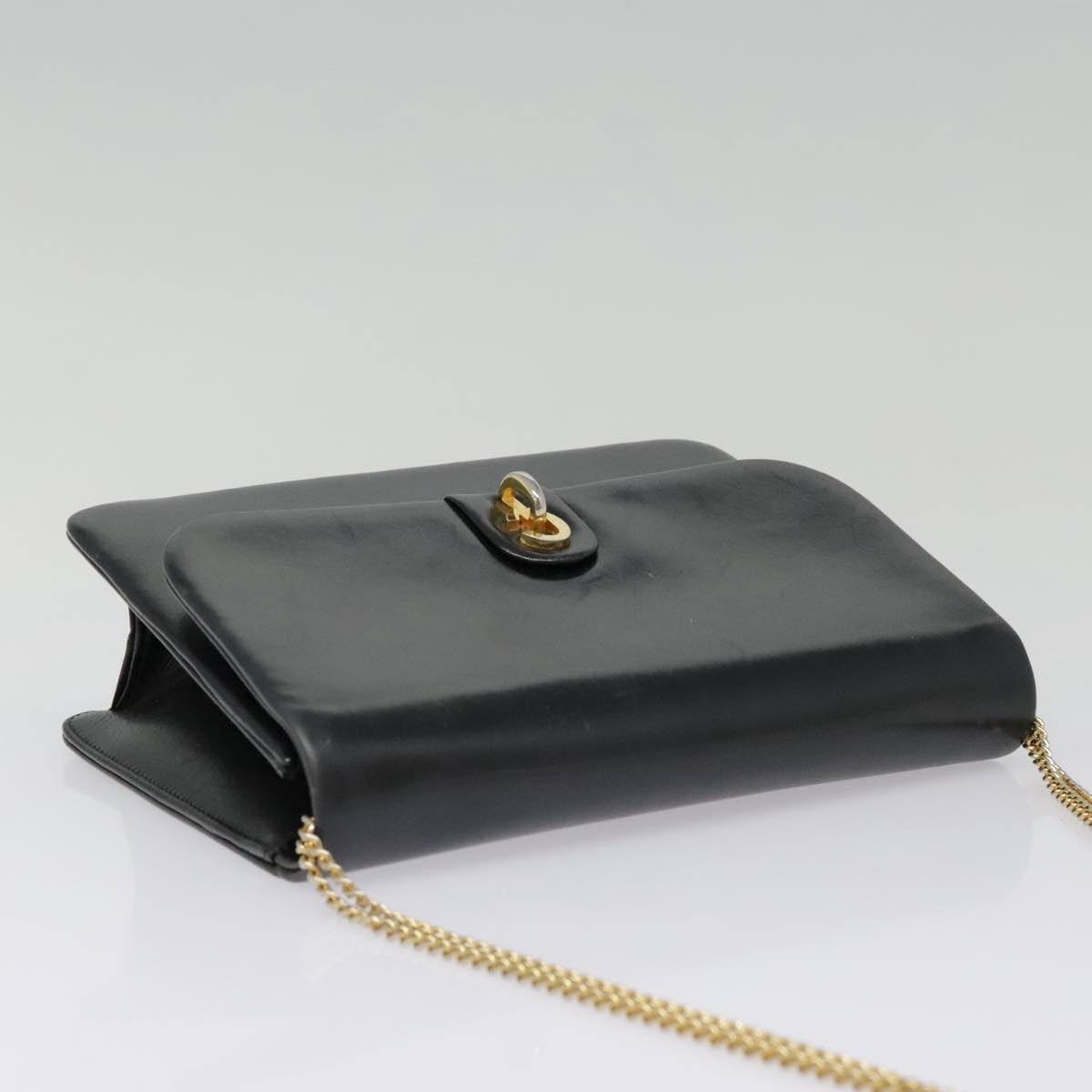 Dior DIOR Chain Shoulder Bag Leather Black Gold Size ONE SIZE - 6 Thumbnail