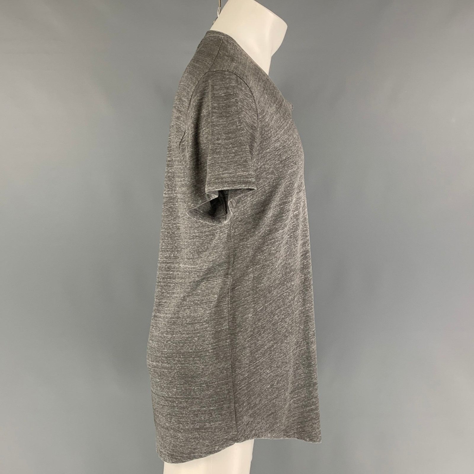 Size XL Grey Heather Cotton Blend Short Sleeve T-shirt