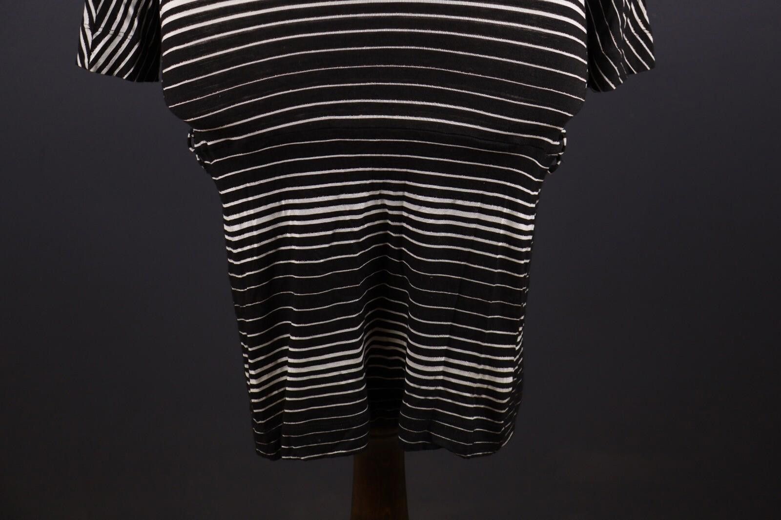Designer Miss Sixty Black Stripe Knit Bodycon Midi Dress Size M Size M / US 6-8 / IT 42-44 - 4 Thumbnail