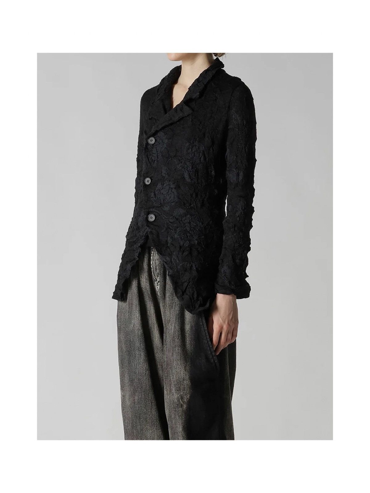 Y's Y’s Yohji Yamamoto Floral Knit Jacket Size US S / EU 44-46 / 1 - 2 Thumbnail