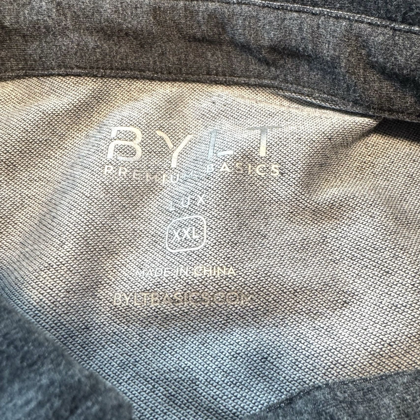 Vintage BYLT Lux Long Sleeve Performance Polo Shirt MEN 2XL Gray Cotton Stretch Polo Mens Golf All Seasons Breathable Classic Modern Designer Sports Size US XXL / EU 58 / 5 - 3 Thumbnail