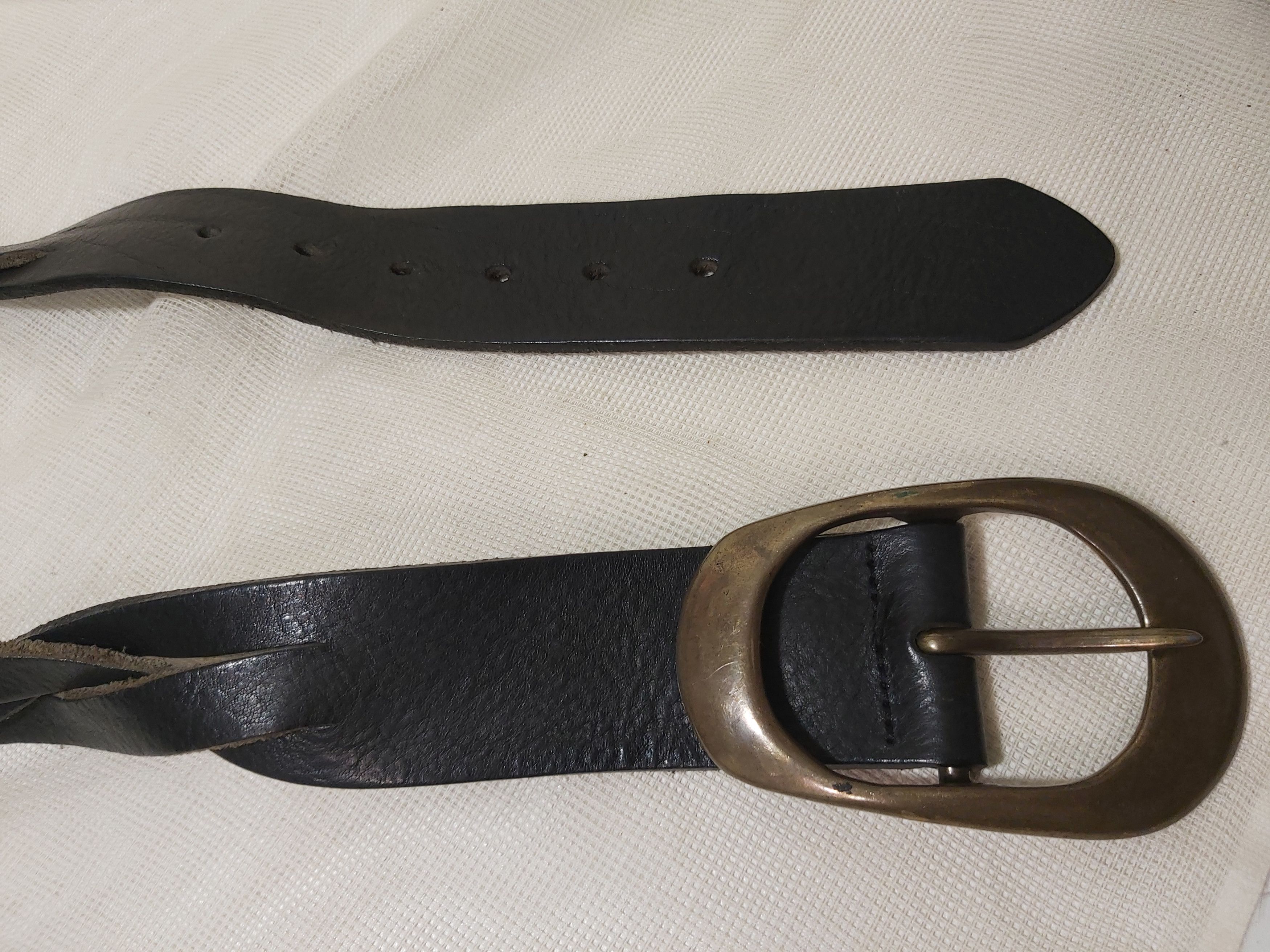 Vintage Vanzetti black braided belt. Vintage genuine leather belt Size ONE SIZE - 3 Thumbnail