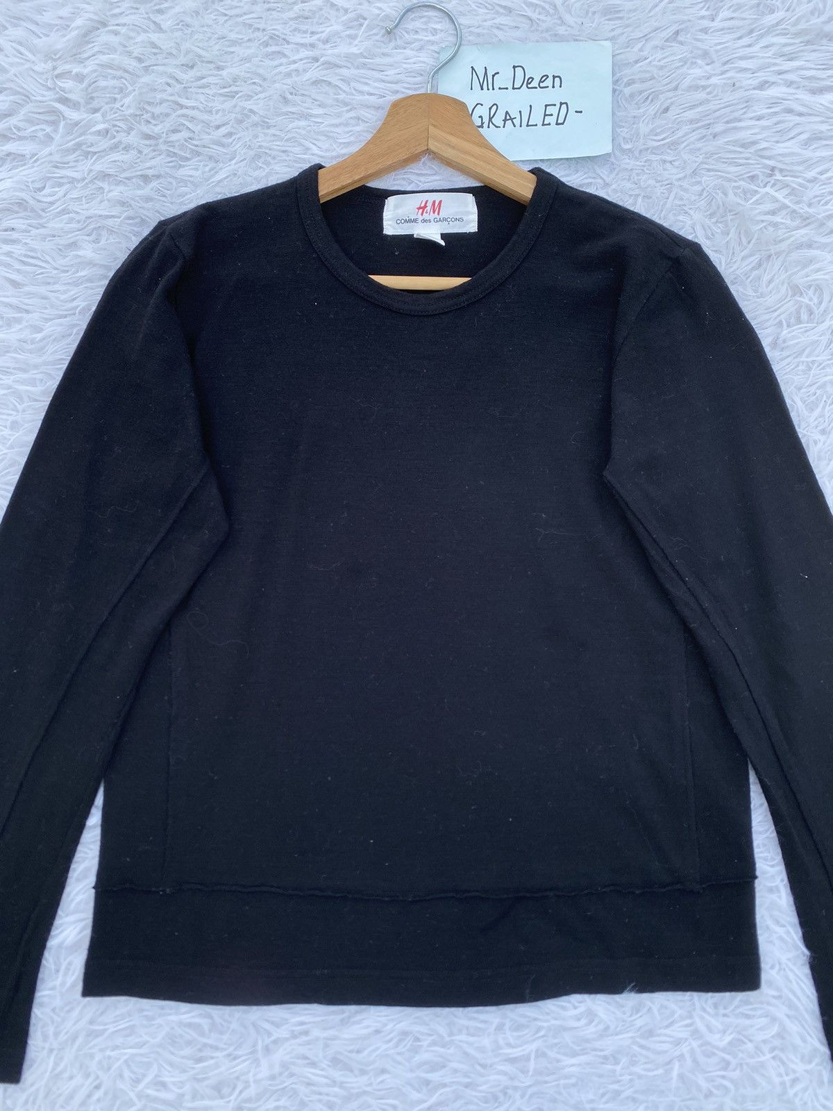 Comme des Garcons × H&M Rare H&M x Comme Des Gracons Wool Longsleeve Tshirt Size US S / EU 44-46 / 1 - 8 Thumbnail