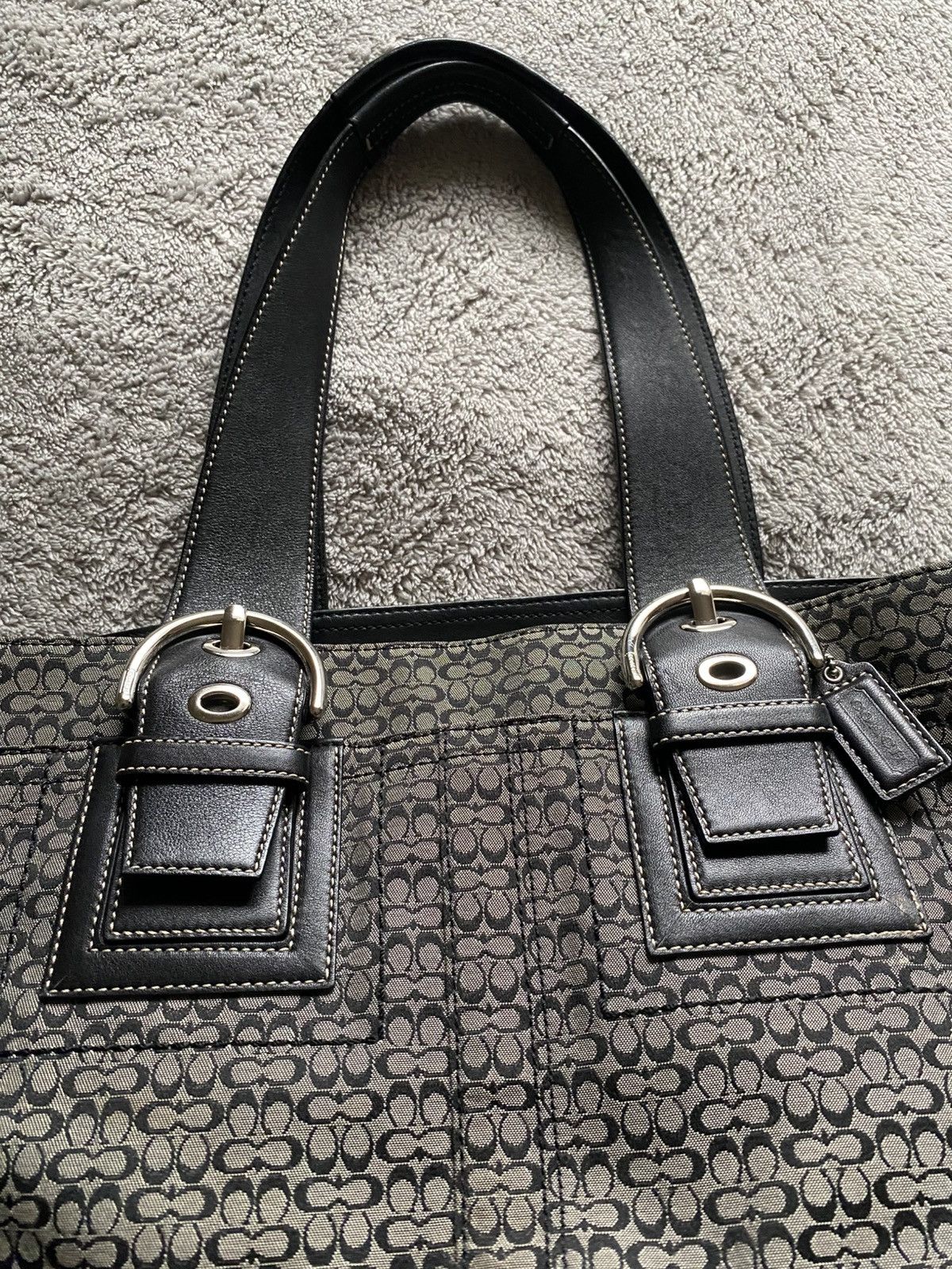 Coach Coach Monogram Grey Black Soho Bag Size ONE SIZE - 2 Thumbnail