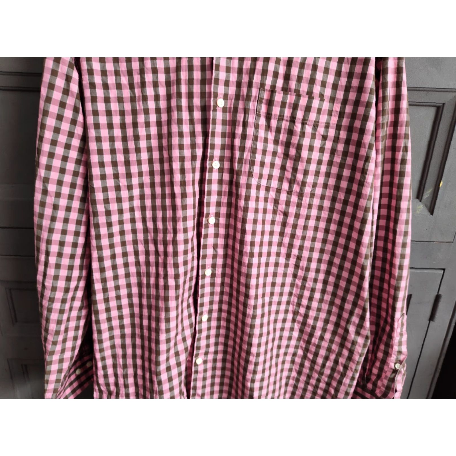 Peter Millar VINTAGE Peter Millar Shirt Button-Down Long Sleeve Plaid XL Men Pink Brown Checkered Cotton Button-Up Shirt Mens XL Pink Brown Plaid Size US XL / EU 56 / 4 - 3 Thumbnail