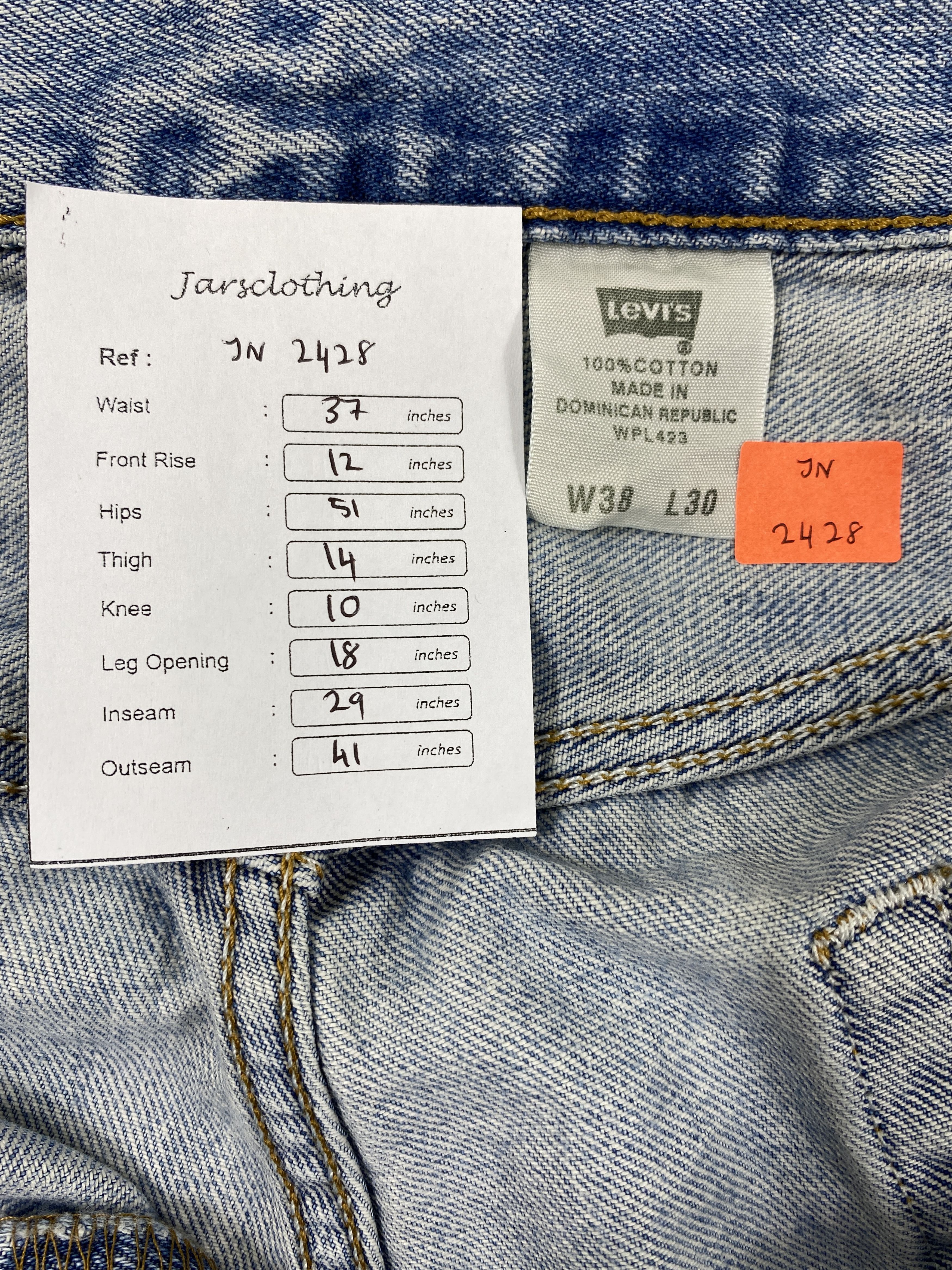 Levi's 90's Light Blue Vintage Levi's 501 Jeans 37x29 Denim -JN2428 Size US 37 - 8 Thumbnail