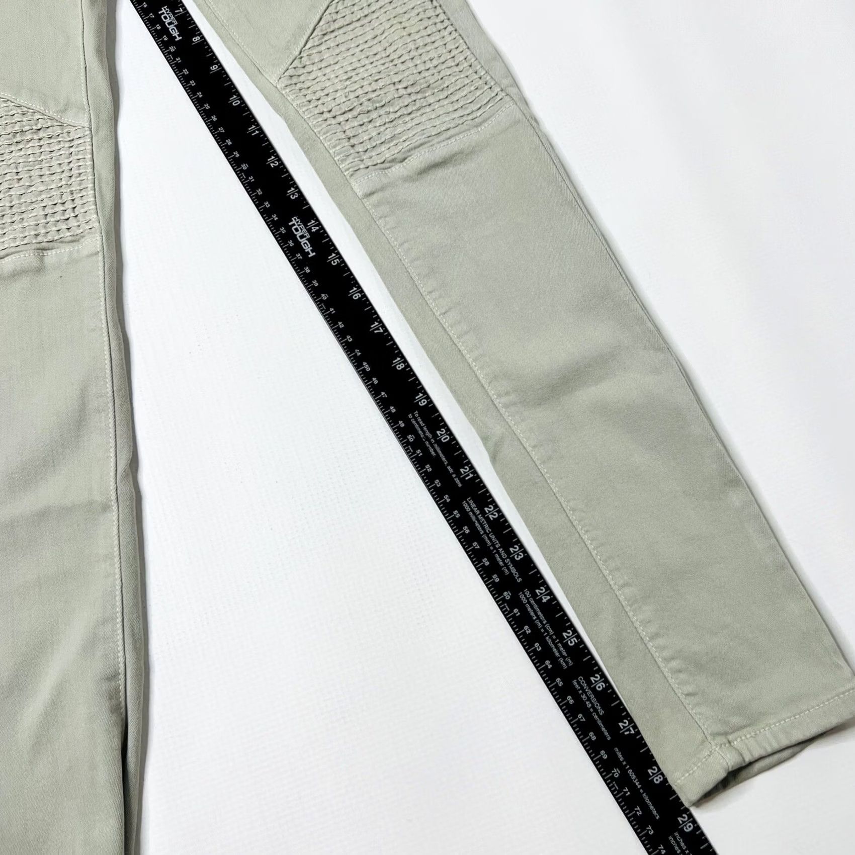 Vintage KanCan Estilo Moto Jeans Women's Skinny Jeans 24x29 Sage Green Low Rise 5-Pocket Design Mens Women Brand KanCan Size 42" / US 20 - 2 Thumbnail