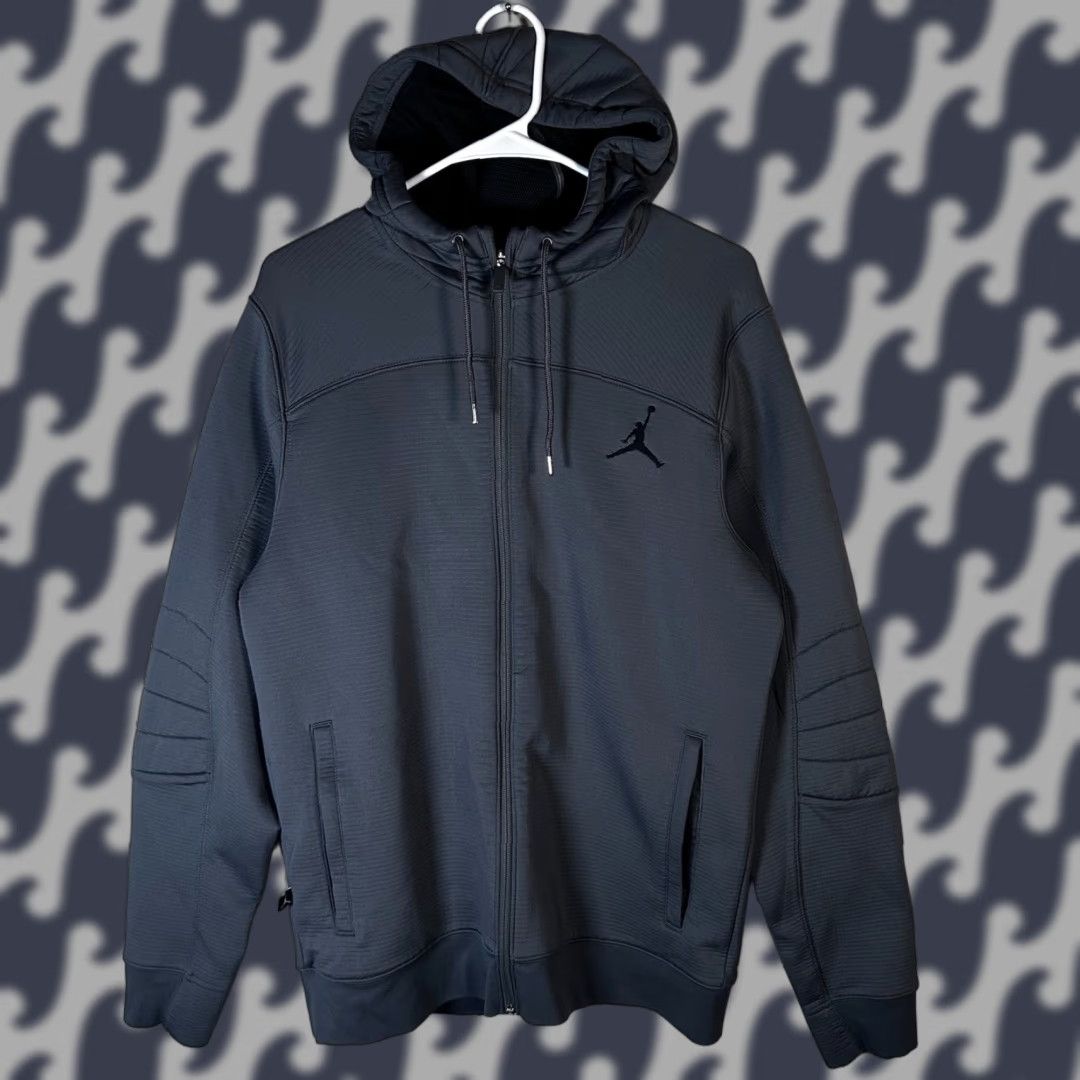 Jordan Brand Jordan Mens Full Zip Hoodie Gray Active Athletic Training Sweater Size M Size US M / EU 48-50 / 2 - 1 Thumbnail