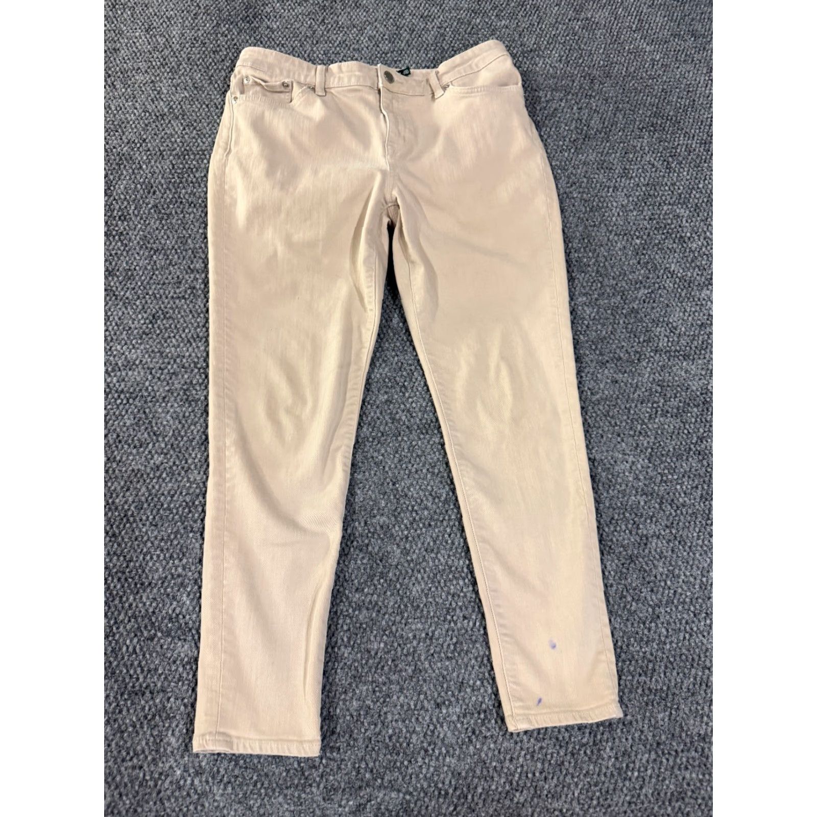 Ralph Lauren Lauren Ralph Lauren Jeans Womens 10 Beige Straight Leg Stretch Regular 5-Pocket Denim Vintage No Womens Size 32" / US 10 / IT 46 - 2 Thumbnail