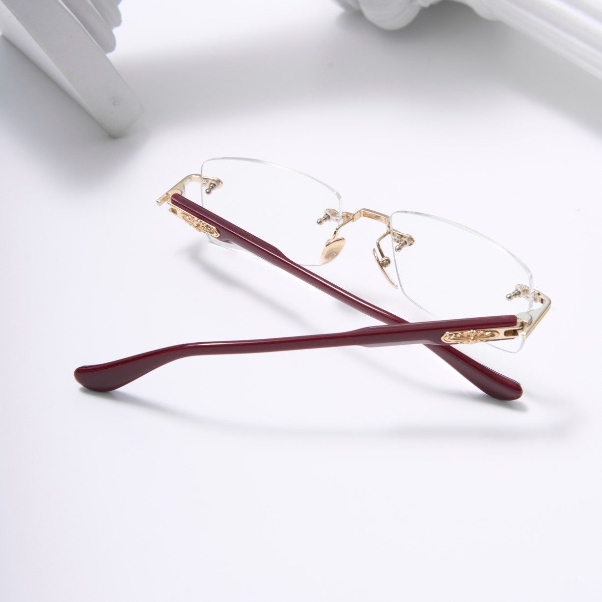 Chrome Hearts CHROME HEARTS DEEP II GOLD PLATED BORDELLO GLASSES Size ONE SIZE - 7 Thumbnail