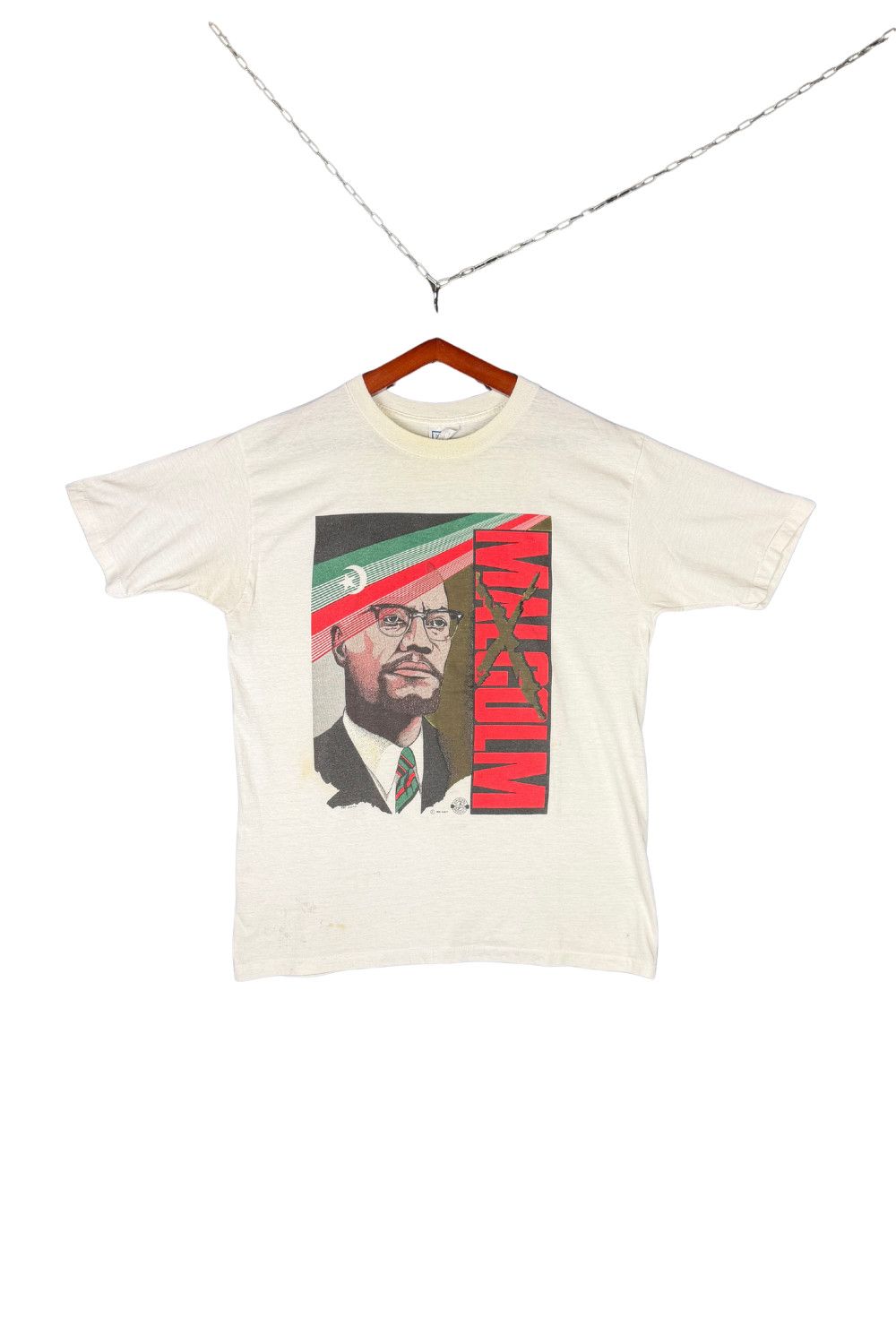 Vintage 1992 Malcolm X KACY Single Stitch USA Tee XL Spike Lee Era Size US XL / EU 56 / 4 - 1 Thumbnail