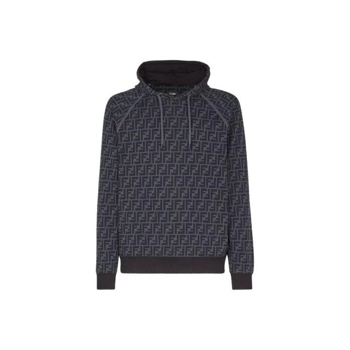 Fendi Fendi FW22 Logo Print Hoodie for Men 0079 Size US XXL / EU 58 / 5 - 1 Thumbnail