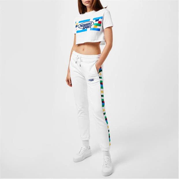Missoni o1g2r1mq1124 Logo Sports Trouser in White Size 31" - 5 Thumbnail