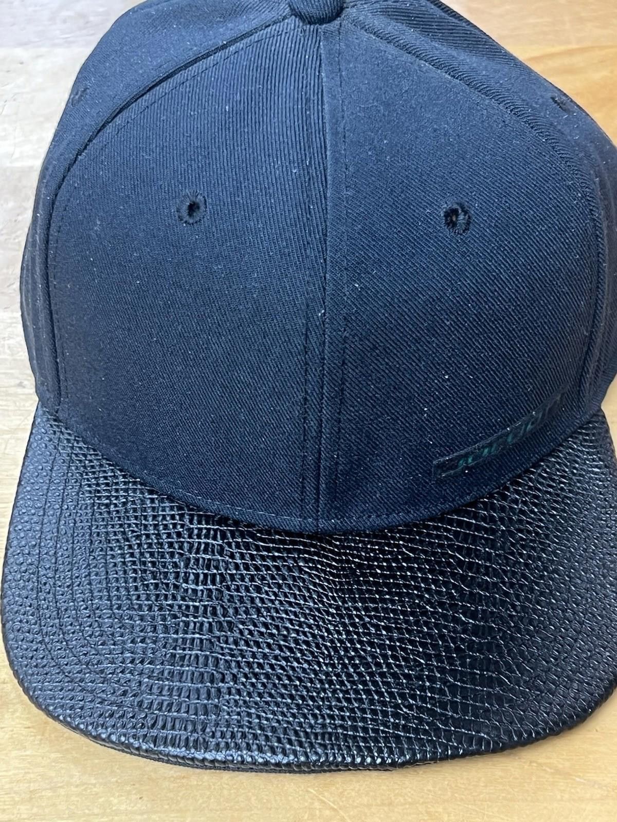 Jordan Brand Air Jordan Men Black Leather Brim SnapBack NBA Basketball Size ONE SIZE - 2 Thumbnail