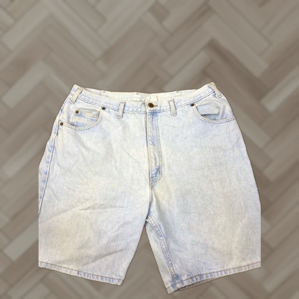 Denime VINTAGE Unbranded Denim Shorts Men 40 Blue Stone Wash 90s Casual Jeans 40 in Waist Mens Size US 40 / EU 56 - 1 Thumbnail