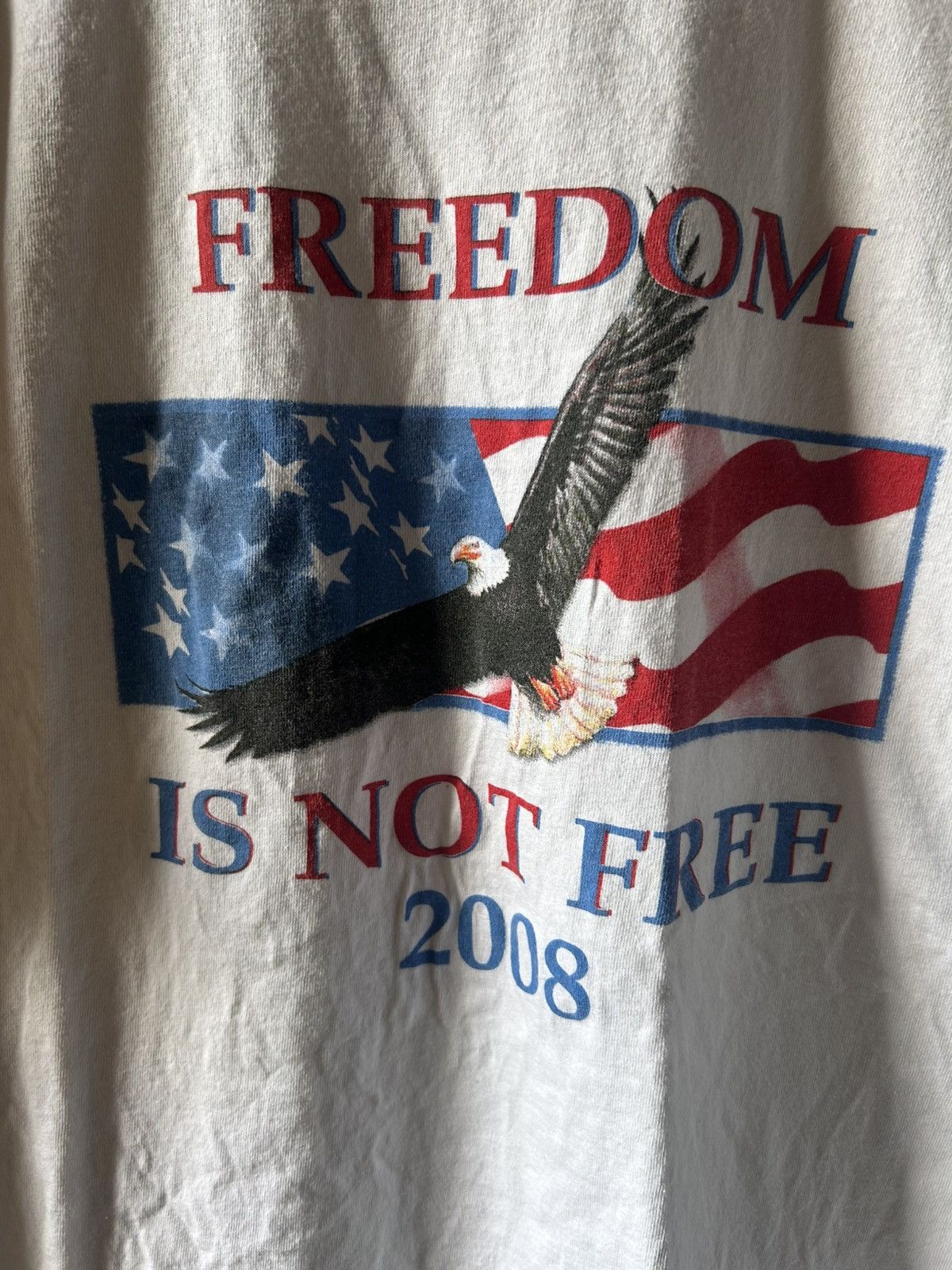 Other Vintage 2008 USA “Freedom Is Not Free” Eagle White T-Shirt Size US L / EU 52-54 / 3 - 2 Thumbnail