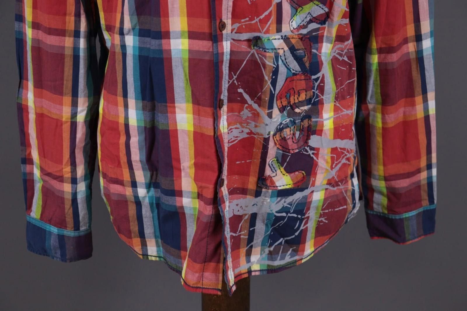 Desigual Desigual Multicolor Big Logo Check Shirt Sz XXL / 2XL Size US XXL / EU 58 / 5 - 4 Thumbnail