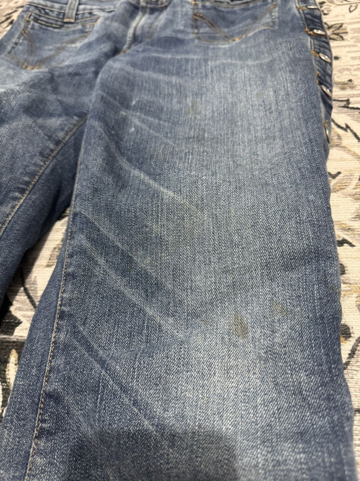 Dolce & Gabbana Y2K 2005 Dolce & Gabbana Side Button Denim Size 29" - 16 Thumbnail